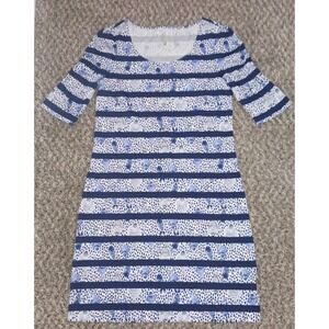 Lilly Pulitzer Women's LaJolla Dress Heart &‎ Sole Stripe Pima Cotton Size XS